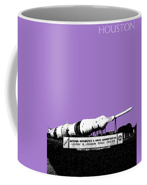 Cityscape Coffee Mug featuring the digital art Houston Johnson Space Center - Violet by DB Artist