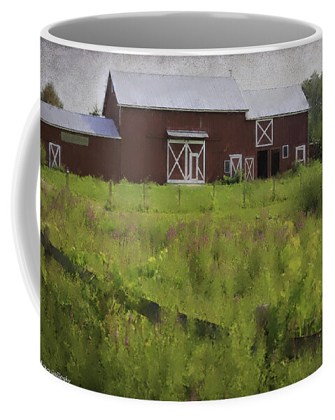 Barn Coffee Mug featuring the photograph Hudson Valley Barn by Fran Gallogly