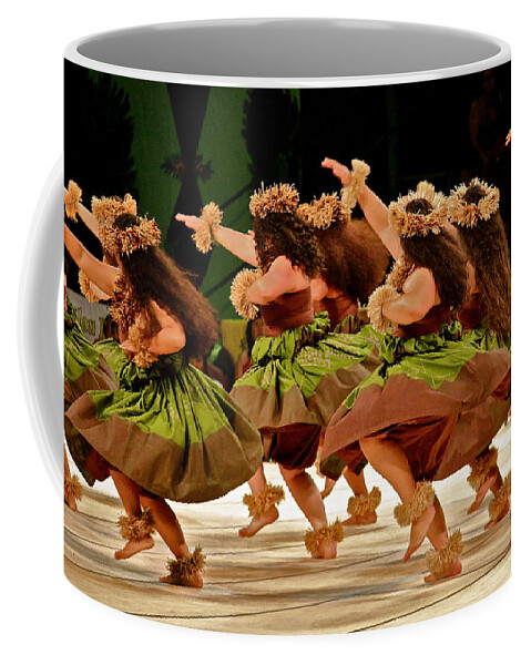 People Coffee Mug featuring the photograph Hula Dancers at the Merrie Monarch Festival by Venetia Featherstone-Witty