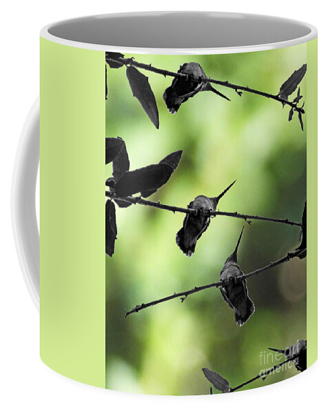Hummingbird Coffee Mug featuring the digital art Hummingbird Tree by Lizi Beard-Ward