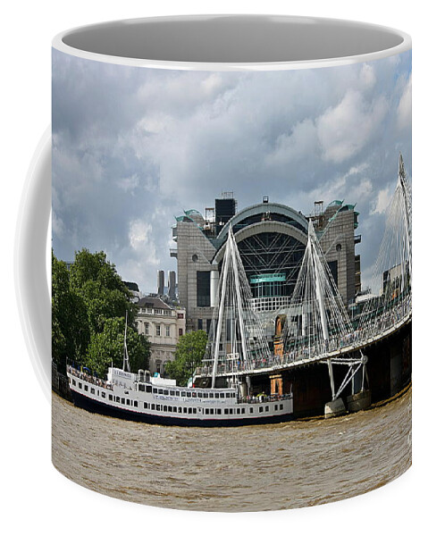 Canon Coffee Mug featuring the photograph Hungerford Bridge and Charing Cross by Jeremy Hayden