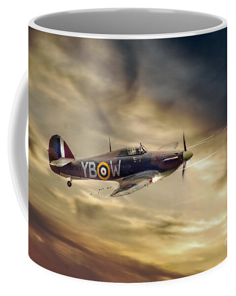 Hawker Hurricane Coffee Mug featuring the digital art Hurricane Fury by Airpower Art