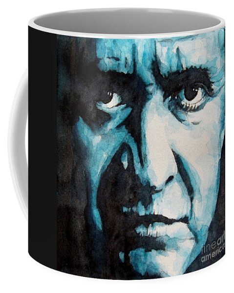 Johnny Cash Coffee Mug featuring the painting Hurt by Paul Lovering