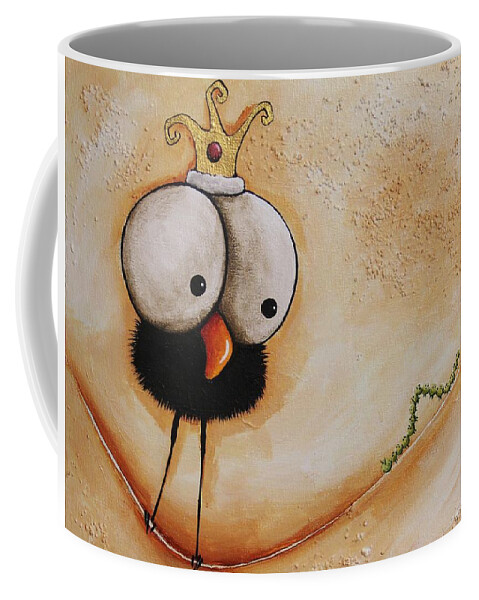 Big Eyes Coffee Mug featuring the painting I am King by Lucia Stewart