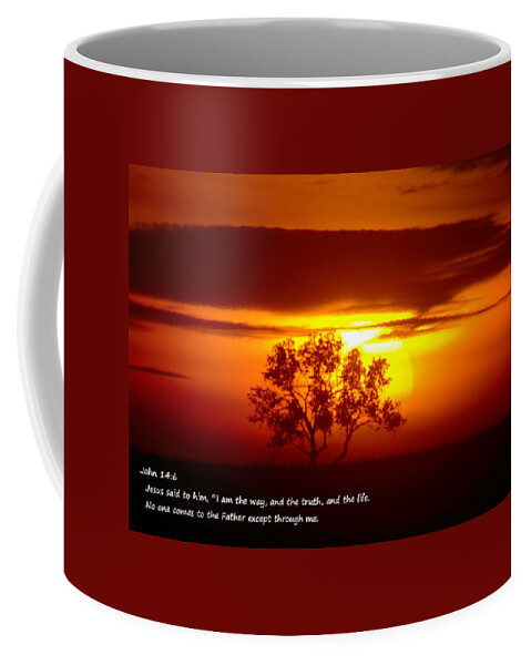 Bible Verses Coffee Mug featuring the photograph I Am The Way John 14-6 by Jeff Swan