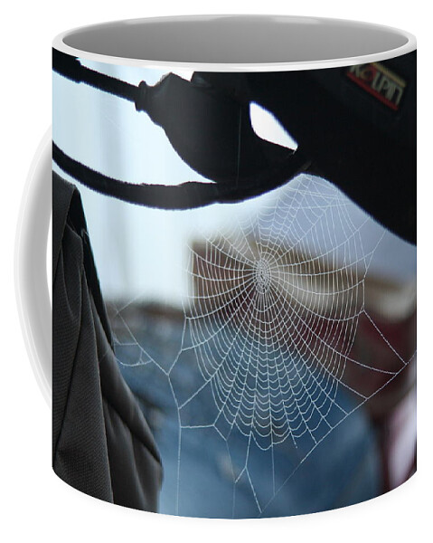 Spiderweb Coffee Mug featuring the photograph I wanna ride by David S Reynolds