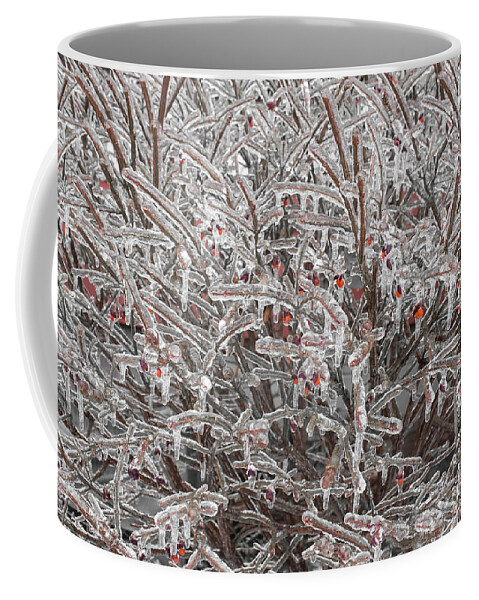 Ice Coffee Mug featuring the photograph Ice Abstract 1 by Barbara McMahon