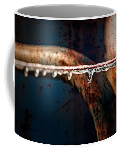 Adams Coffee Mug featuring the photograph Ice and Rust by Brett Engle
