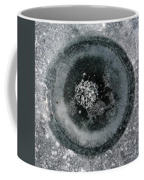Ice Coffee Mug featuring the photograph Ice fishing hole 9 by Steven Ralser