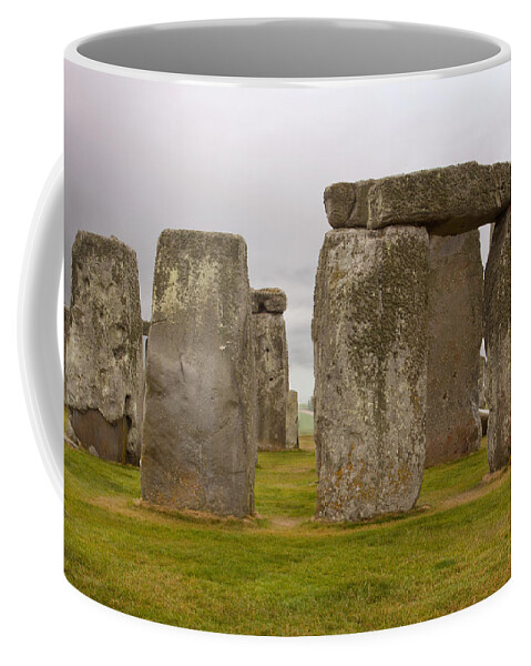 England Coffee Mug featuring the photograph Icons of Time in the Rain by Denise Dube