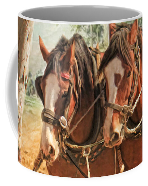 Clydesdale Coffee Mug featuring the digital art If You Want The Job Done by Trudi Simmonds