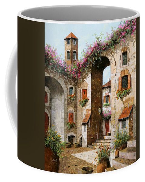Tower Bell Coffee Mug featuring the painting Il Campanile Piu' Bello by Guido Borelli