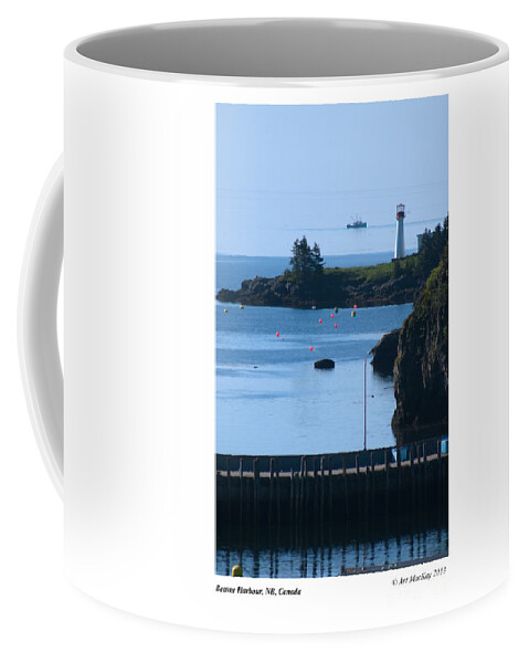 Beaver Harbour Coffee Mug featuring the digital art Illusion at Beaver Harbour Light by Art MacKay