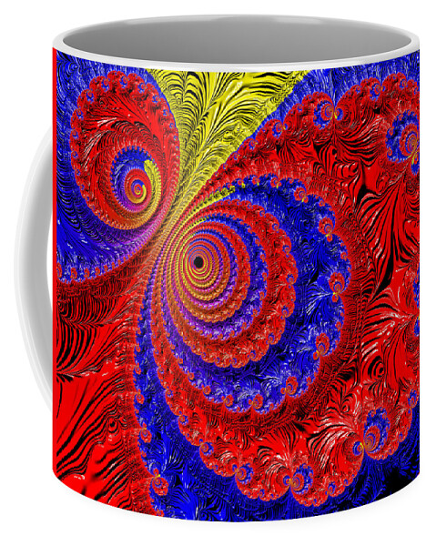 Fractal Coffee Mug featuring the digital art Illusions by HH Photography of Florida