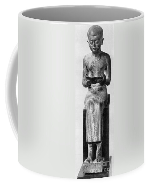27th Century B.c Coffee Mug featuring the sculpture IMHOTEP, 27th CENTURY B.C by Granger