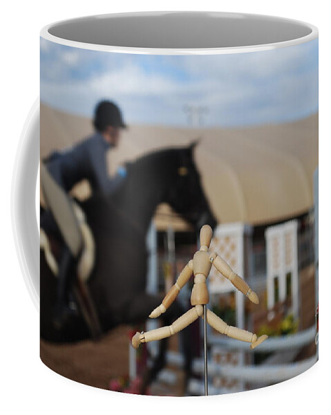 Horse Coffee Mug featuring the photograph Imitation Jumper by Heather Kirk