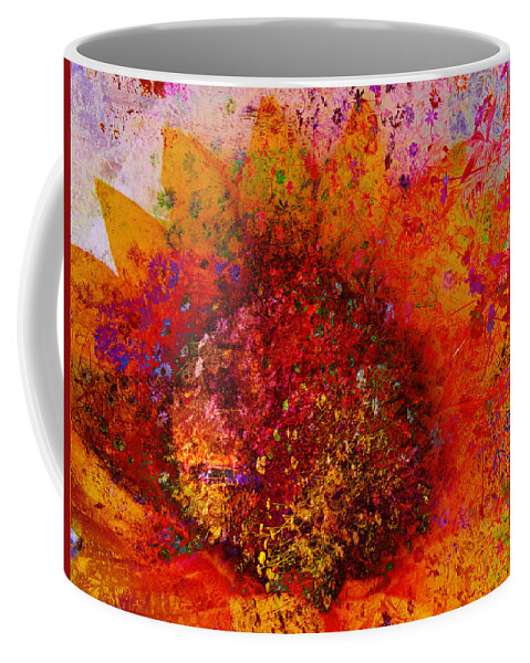 Flower Coffee Mug featuring the mixed media Impressionistic Colorful Flower by Ann Powell