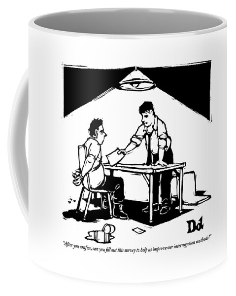 In A Stereotypical Interrogation Room Coffee Mug