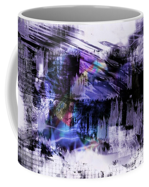 Abstract Coffee Mug featuring the digital art In A Violet Rhythm by Art Di