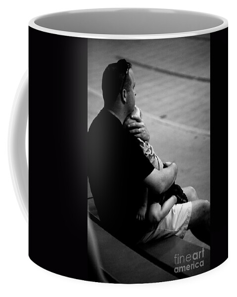 Girl Coffee Mug featuring the photograph In Daddy's Arms by Frank J Casella