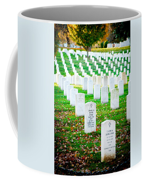 Arlington Cemetery Coffee Mug featuring the photograph In Honor and Tribute by Greg Fortier