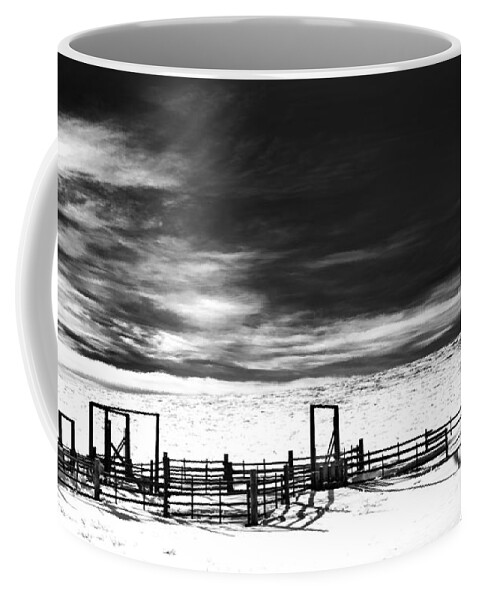 Corral Coffee Mug featuring the photograph In The Bleak Midwinter by Theresa Tahara