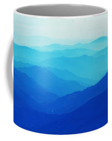 Mountains Coffee Mug featuring the photograph In the Blue by Lisa Chorny