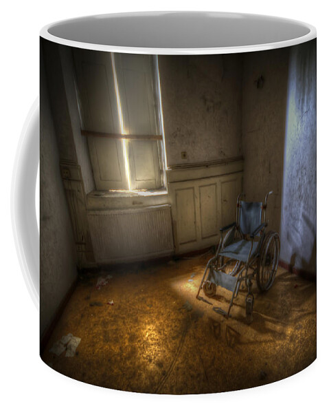 German Coffee Mug featuring the digital art IN the corner by Nathan Wright