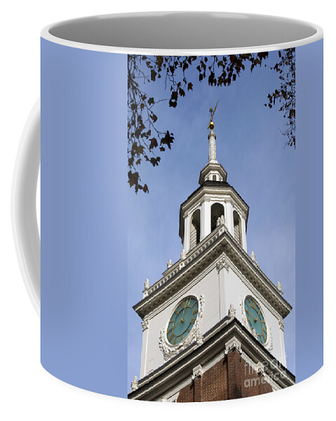 American History Coffee Mug featuring the photograph Independence Hall Bell Tower by Terri Winkler