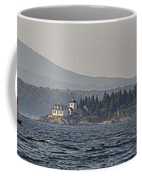 Indian Island Light Coffee Mug featuring the photograph Indian Island Lighthouse - Rockport - Maine by Marty Saccone