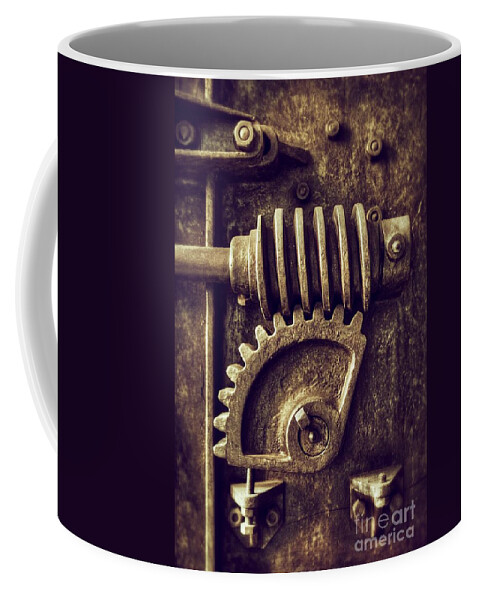 Background Coffee Mug featuring the photograph Industrial Sprockets by Carlos Caetano