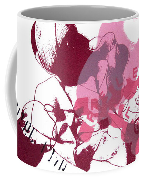 Inhibited Coffee Mug featuring the painting Inhibited Love Release by Ingrid Van Amsterdam