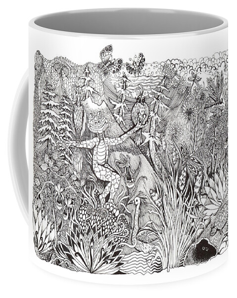 Adria Trail Coffee Mug featuring the photograph Inky Orchid Pond by Adria Trail