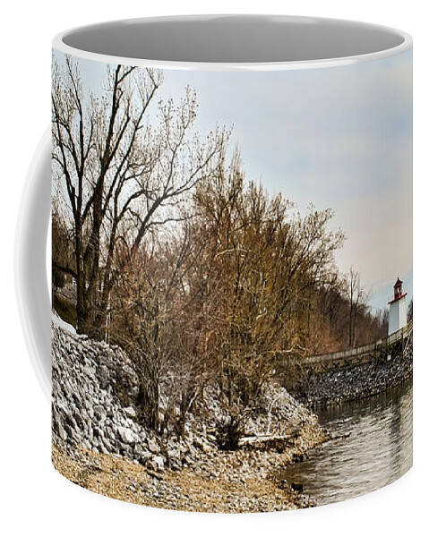 Lighthouse Landing Inlet Coffee Mug featuring the photograph Inlet Lighthouse 4 by Greg Jackson