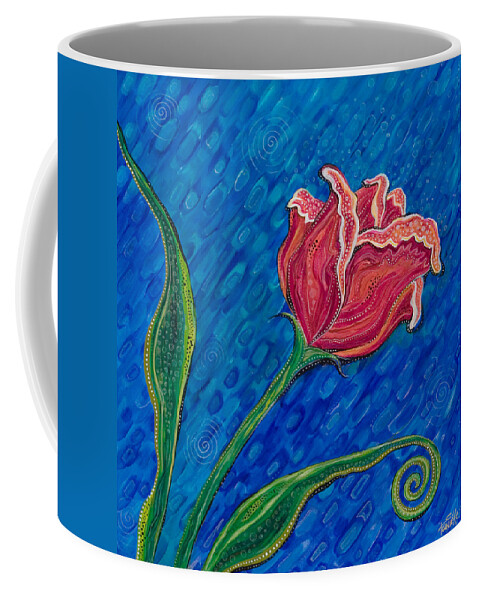Floral Coffee Mug featuring the painting Inner Strength by Tanielle Childers