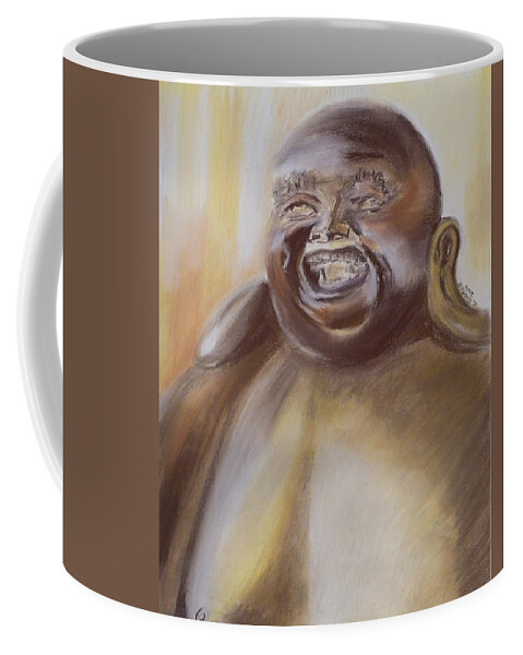 Buddha Coffee Mug featuring the painting Inspiration by Claudia Goodell