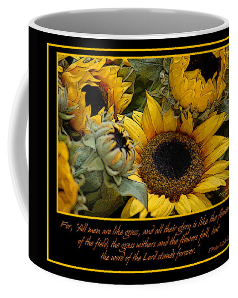 Sunflowers Coffee Mug featuring the photograph Inspirational Sunflowers by Carolyn Marshall