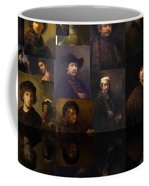 Rembrandt Harmenszoon Van Rijn Coffee Mug featuring the painting Into The Night by David Bridburg