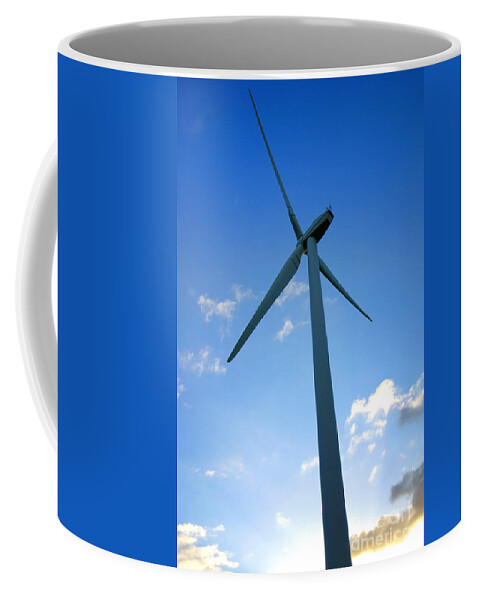 Windmill Coffee Mug featuring the photograph Into the Wind by Olivier Le Queinec