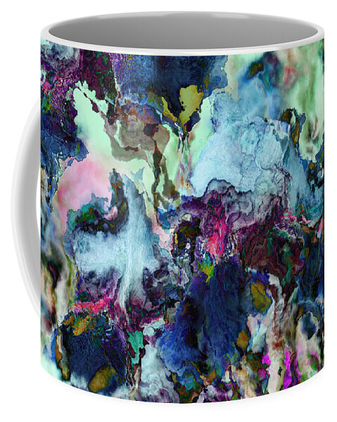 Iris Coffee Mug featuring the photograph Iris Abstract Floral Fantasy by Peggy Collins