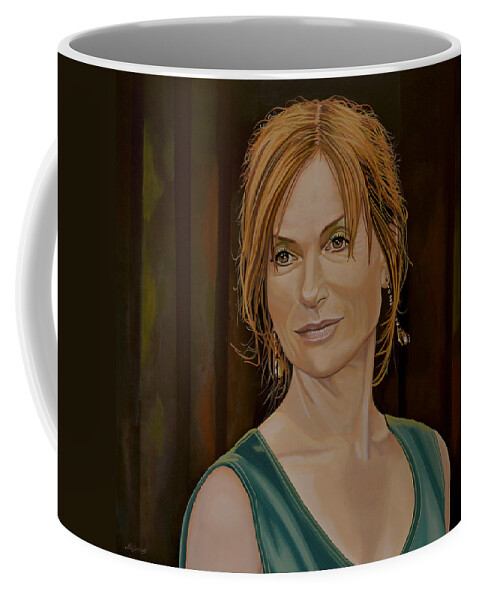 Isabelle Huppert Coffee Mug featuring the painting Isabelle Huppert Painting by Paul Meijering