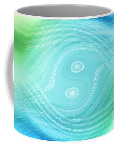 Abstract Coffee Mug featuring the digital art Island by Hannes Cmarits