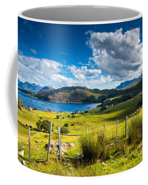 Scotland Coffee Mug featuring the photograph Picturesque Landscape Near Isle of Skye in Scotland by Andreas Berthold