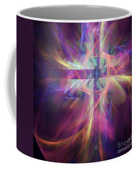 Cross Coffee Mug featuring the digital art It Is Finished by Margie Chapman