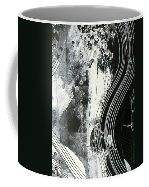 Abstract Coffee Mug featuring the painting It's All shades of Grey by Louise Adams