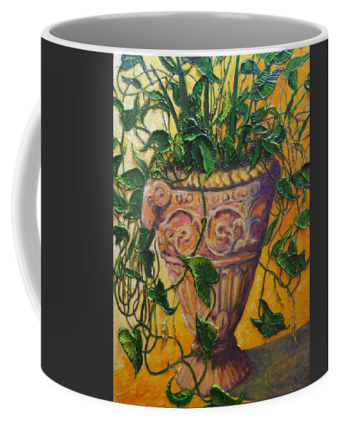 Devil's Ivy Coffee Mug featuring the painting Devil's Ivy by Paris Wyatt Llanso