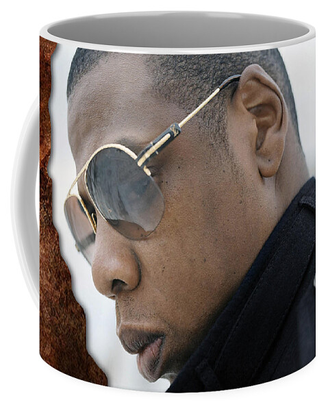 Jay Z Coffee Mug featuring the digital art Jay Z by Marvin Blaine