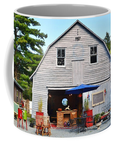Barn Coffee Mug featuring the photograph The Old Barn at Jaynes Reliable Antiques and Vintage by Kim Bemis