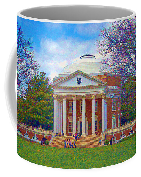 Rotunda Coffee Mug featuring the photograph Jefferson's Rotunda at UVA by Jerry Gammon