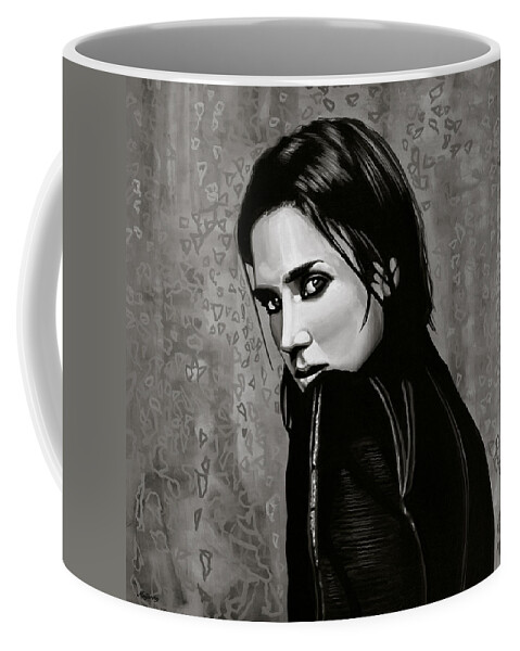 Jennifer Connelly Coffee Mug featuring the painting Jennifer Connelly Painting by Paul Meijering